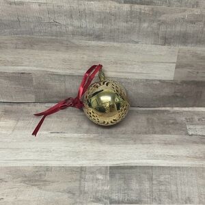 LENOX~Christmas Holiday Brass Williamsburg Collection Hospitality Ball~EUC!